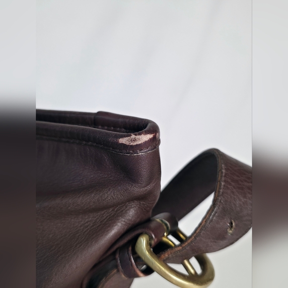 Vintage Coach 4153 Bleeker Bag Mahogany Brown Bucket Purse Brass Hardware - Picture 7 of 16